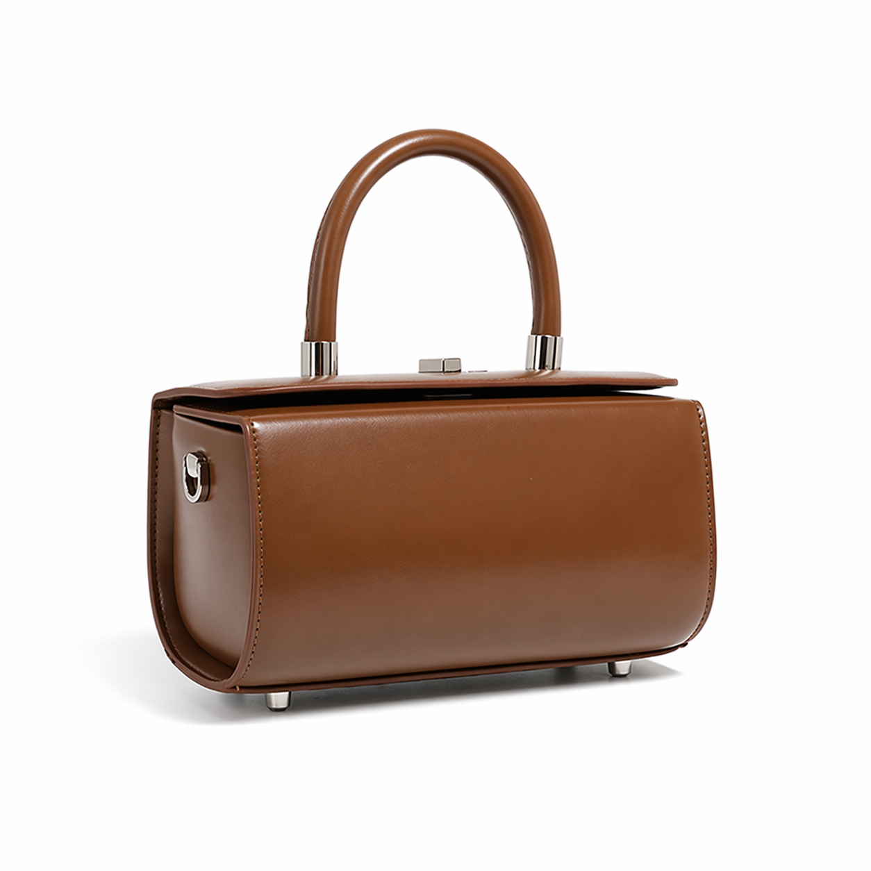 Minimalist Leather Box Tote Chic Crossbody Top Handle Shoulder Bag