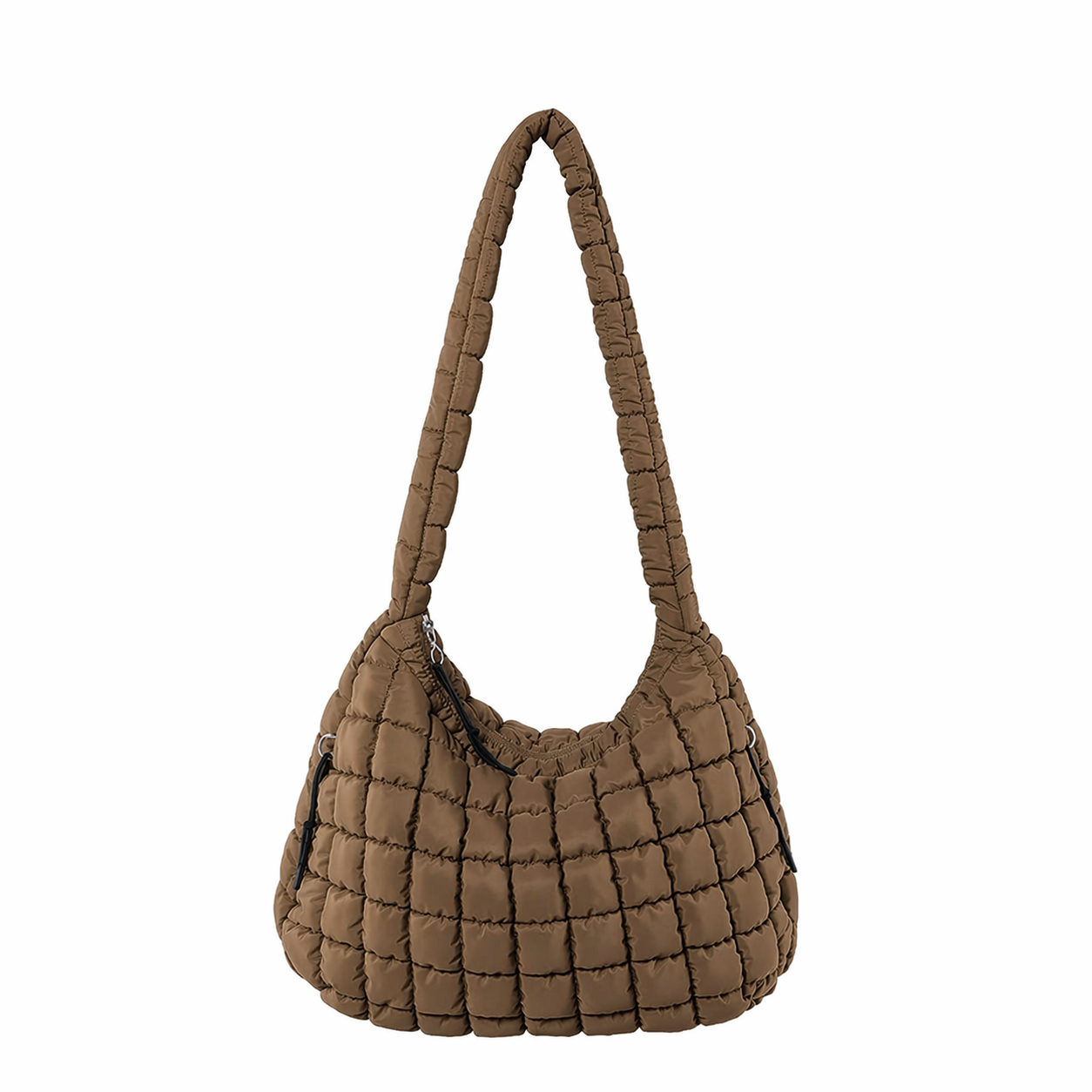 Quilted Puffer Tote Bag Pleated Cloud Nylon Crossbody Handbag