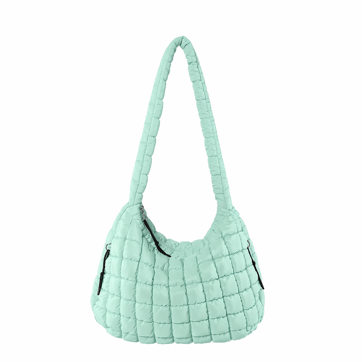 Quilted Puffer Tote Bag Pleated Cloud Nylon Crossbody Handbag