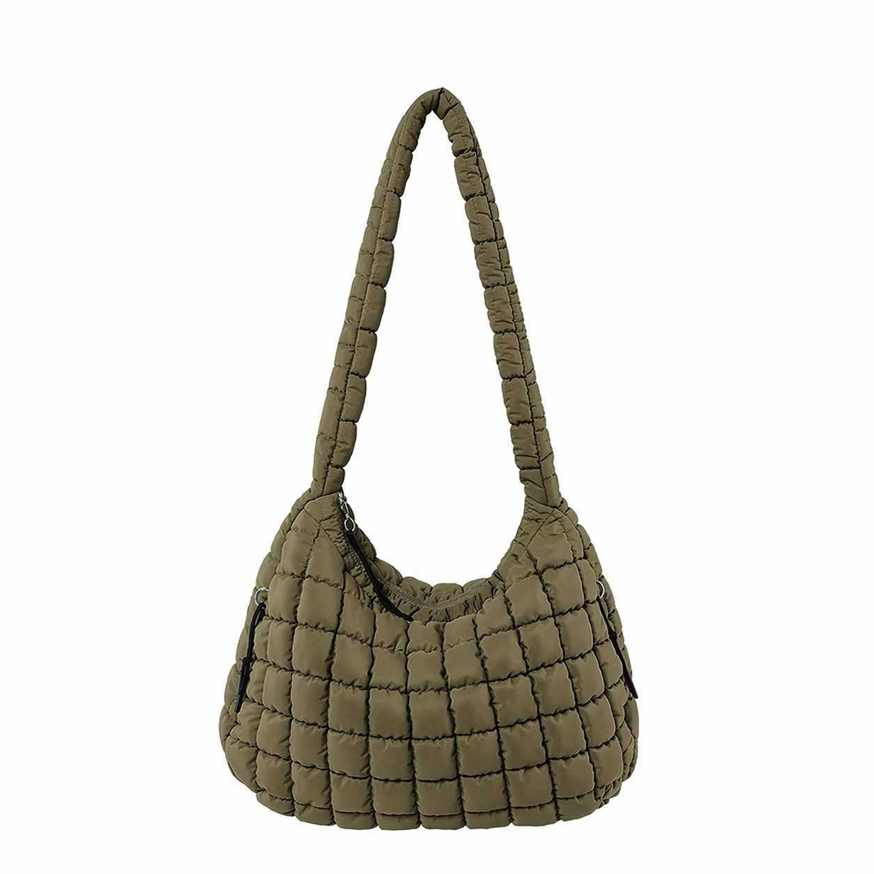 Quilted Puffer Tote Bag Pleated Cloud Nylon Crossbody Handbag